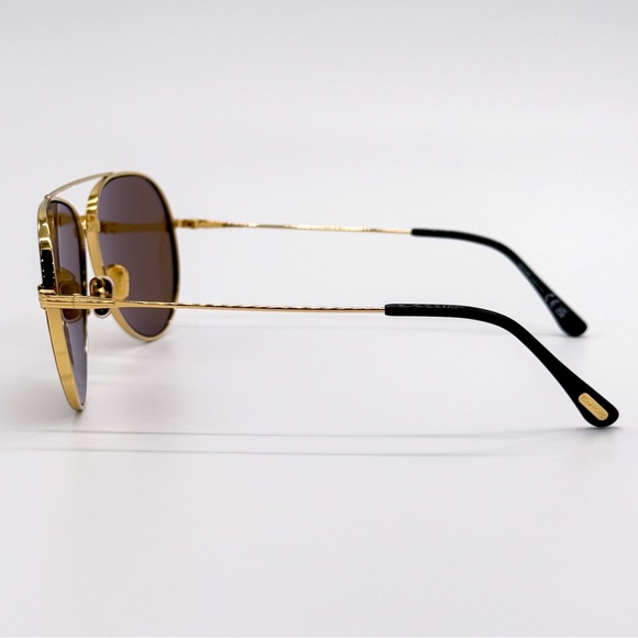 NEW TOM FORD DASHEL-02 TF996 01J MEN SUNGLASSES FT0996/S GOLD BROWN - Picture 5 of 9